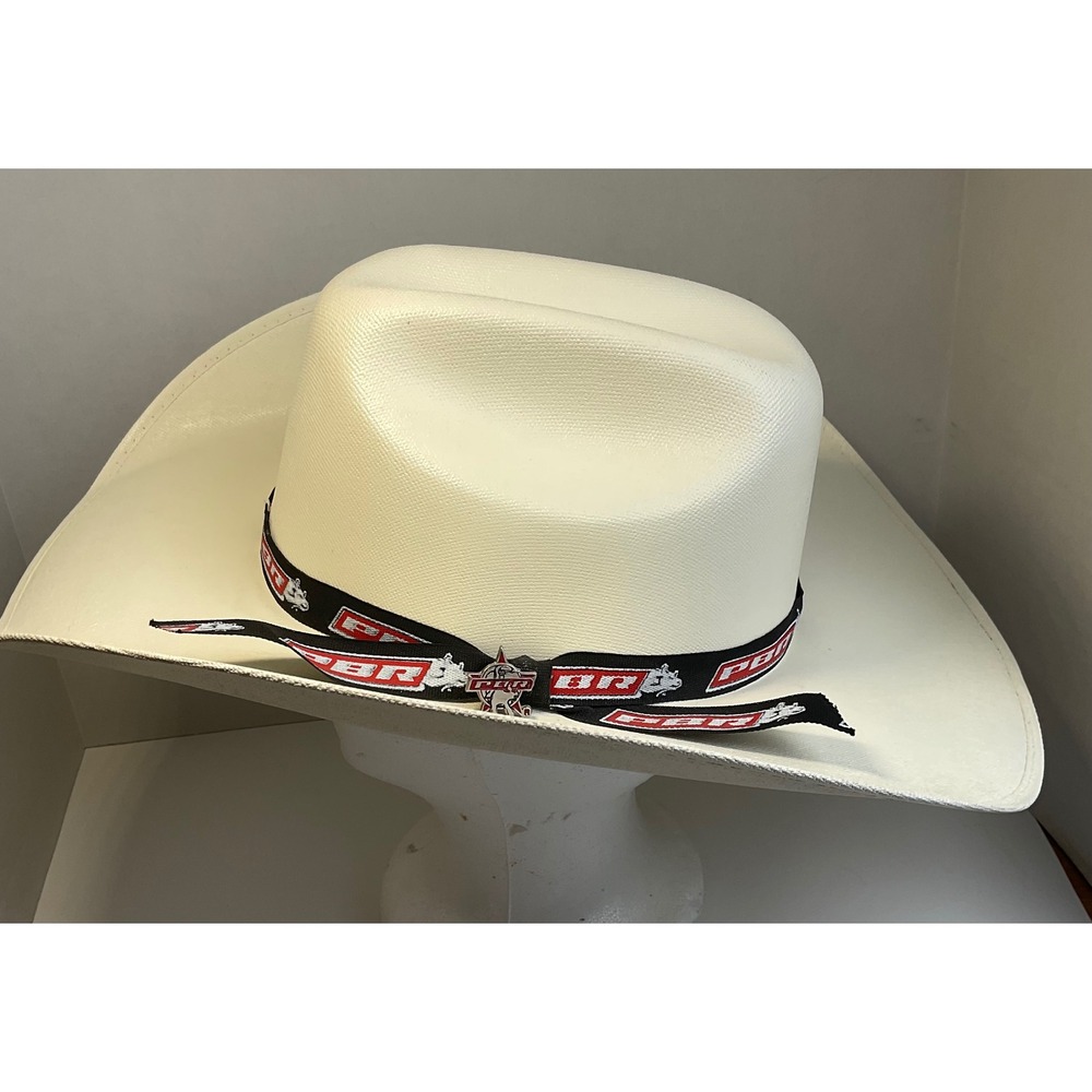 Bullhide PBR Professional Bull Riders White Canvas Cowboy Hat PBRAMH004000